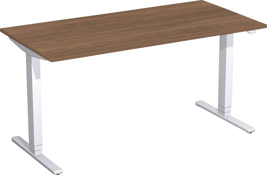 Produktbild Geramöbel Schreibtisch Flex höhenverstellbar 1600 x 800 x 650 bis 1250 mm Nußbaum