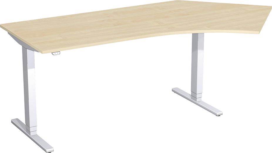 Produktbild Geramöbel Schreibtisch Flex Ahorn 2166 x 800/1130 x 650 bis 1250 mm