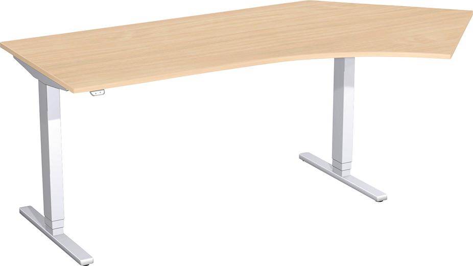 Produktbild Geramöbel Schreibtisch Flex 2166 x 800/1130 x 650 bis 1250 mm Buche