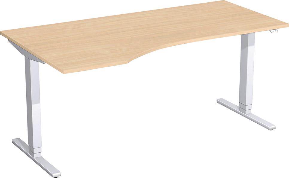 Produktbild Geramöbel Schreibtisch Flex Buche höhenverstellbar 1800 x 800/1000 x 650-1250 mm