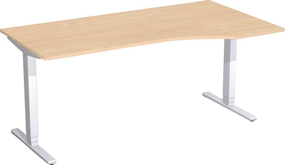 Produktbild Geramöbel Schreibtisch Flex höhenverstellbar 1800 x 800/1000 x 650-1250 mm Buche