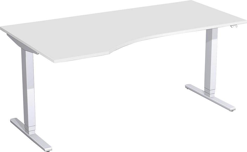 Produktbild Geramöbel Schreibtisch Flex höhenverstellbar 1800 x 800/1000 x 650-1250 mm Lichtgrau