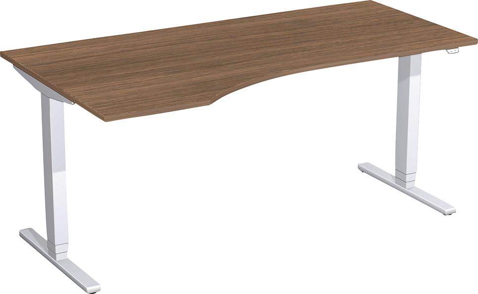 Produktbild Geramöbel Schreibtisch Flex Nußbaum höhenverstellbar 1800 x 800/1000 x 650-1250 mm