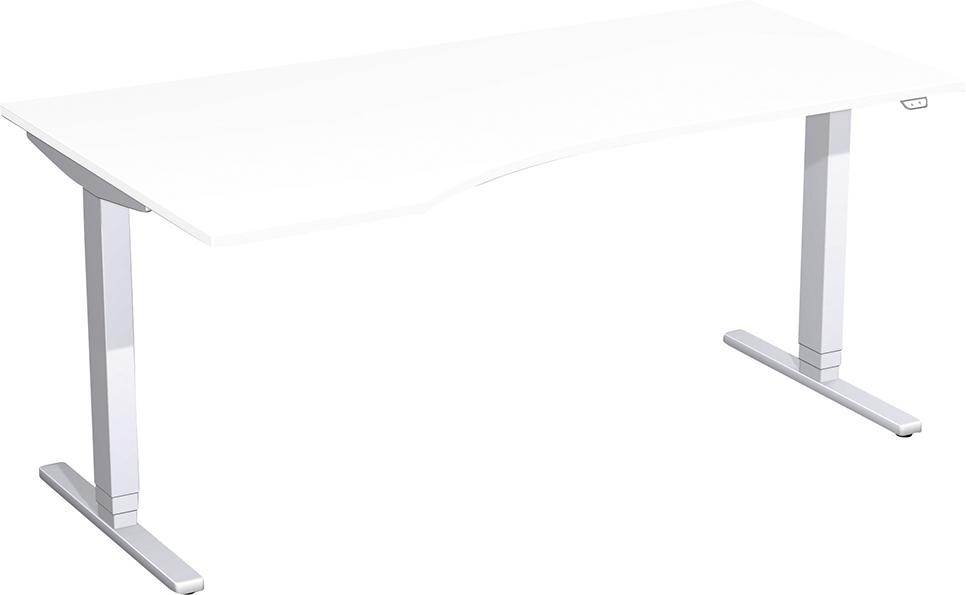 Produktbild Geramöbel Schreibtisch Flex 1800 x 800/1000 x 650 bis 1250 mm Weiß