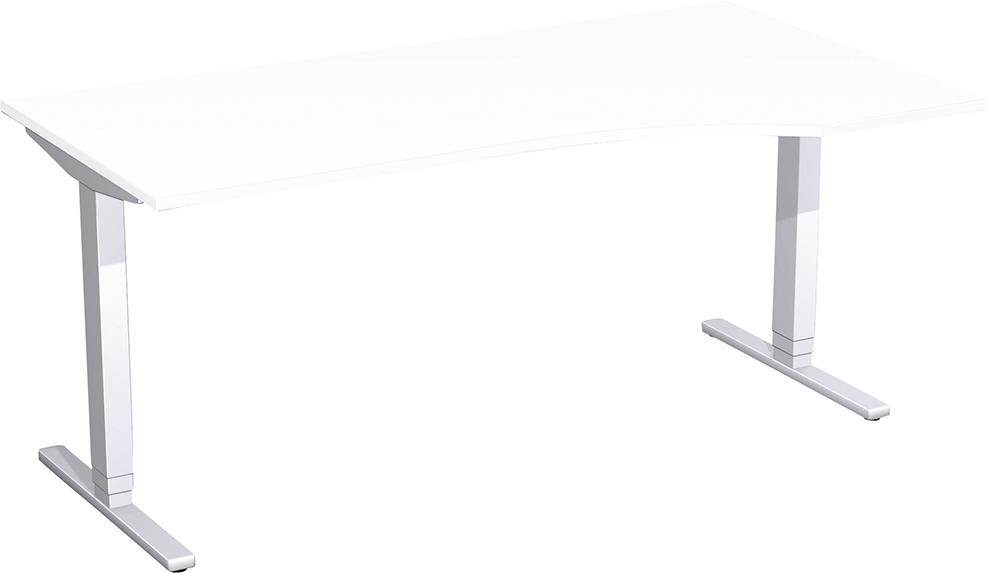 Produktbild Geramöbel Schreibtisch Flex 1800 x 800/1000 x 650-1250 mm Weiß