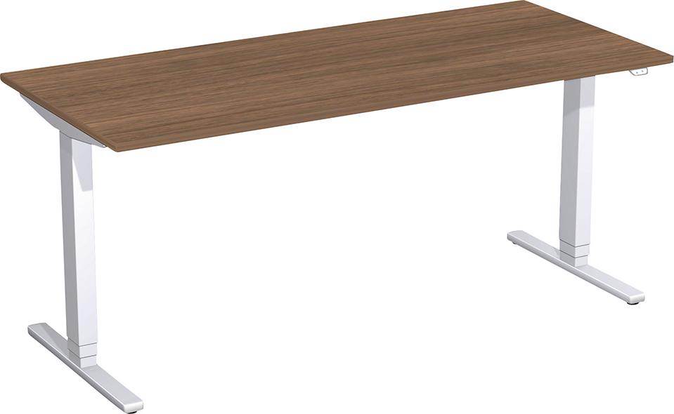 Produktbild Geramöbel Schreibtisch Flex höhenverstellbar 1800 x 800 x 650 bis 1250 mm Nußbaum