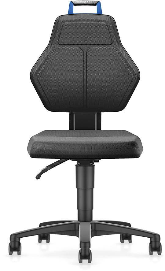 Produktbild FORUM Arbeitsstuhl mit Rollen Supertec blauer Griff