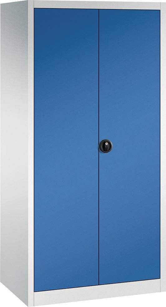 Produktbild FORUM Flügeltürenschrank 4 Böden 930 x 600 x 1950 mm blau weis