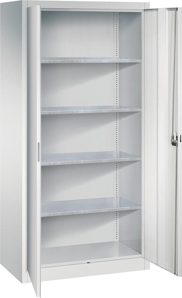 Produktbild FORUM Flügeltürenschrank 1950 x 930 x 500 mm Stahlkorpus RAL 7035 7035 bild 4