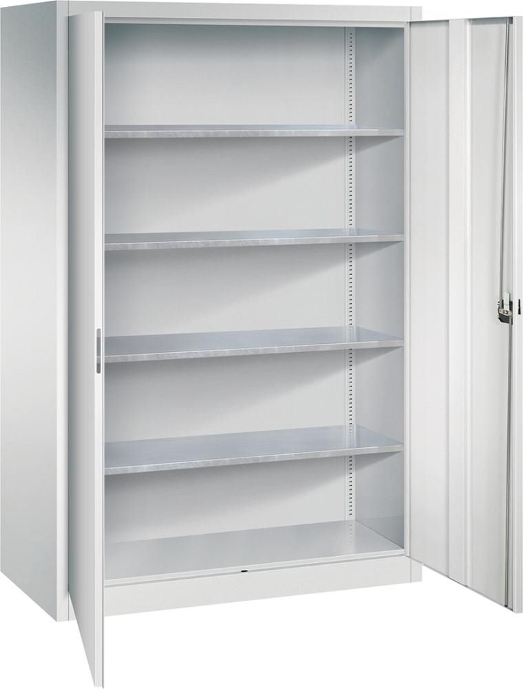 Produktbild FORUM Flügeltürenschrank 4 Böden 1950 x 1200 x 600 mm RAL 7035 bild 4