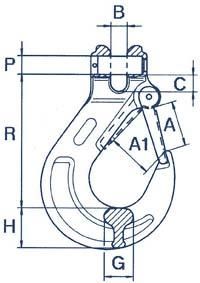 Produktbild FS Hebetechnik Gabelkopf Lasthaken Schmiedefalle GK 10 Tragfähigkeit 6700 kg Durchmesser 13 mm bild 2