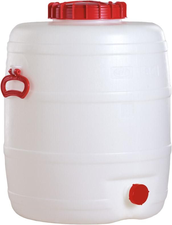 Produktbild Graf Fass rund stehend 80 Liter weiß
