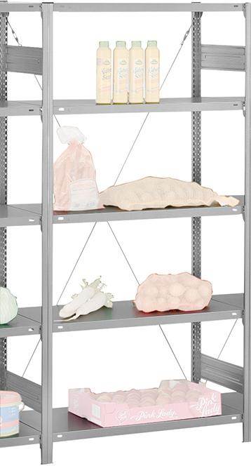 Produktbild Hofe Grundregal Edelstahl mit 6 Böden 2500 x 800 x 1000 mm