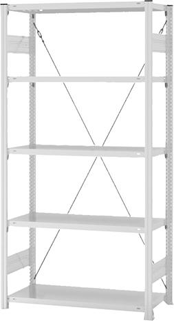 Produktbild Hofe Steckregal Grundregal 2000x400x1000 mm ESD 5 Böden RAL 7150