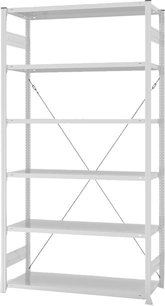 Produktbild Hofe Steckregal Grundregal 2500x500x1300 mm 6 Boden hellgrau