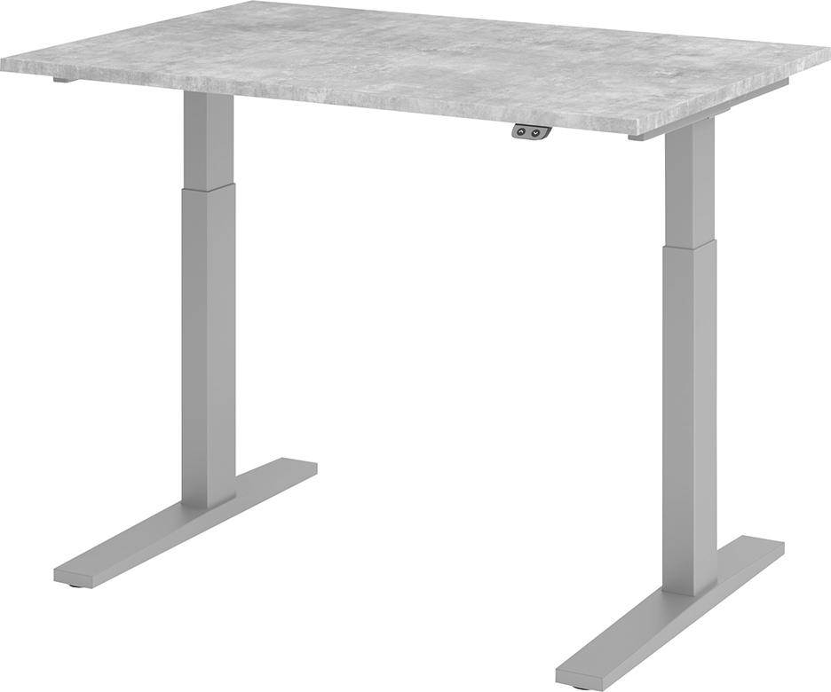 Produktbild Hammerbacher Schreibtisch XMKA12 120 x 80 cm Platte Beton 25 mm dick ABS Dickkante