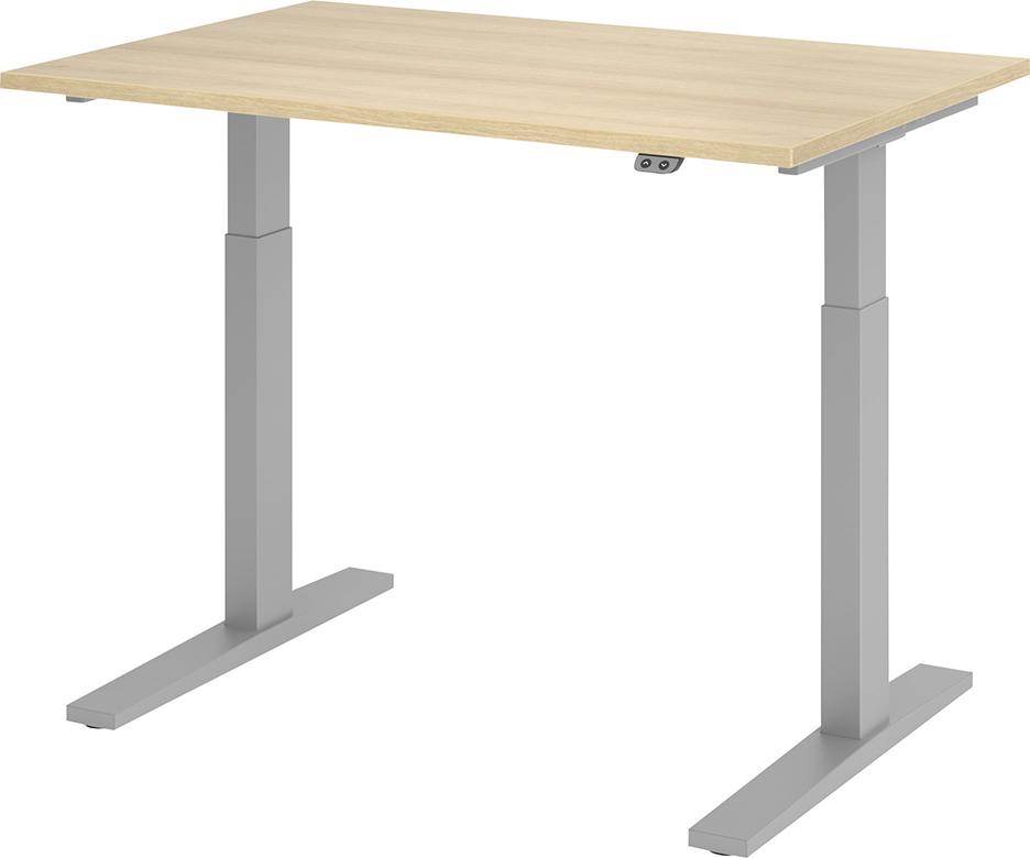 Produktbild Hammerbacher Schreibtisch XMKA12 120 x 80 cm Platte Eiche 25 mm dick ABS Dickkante