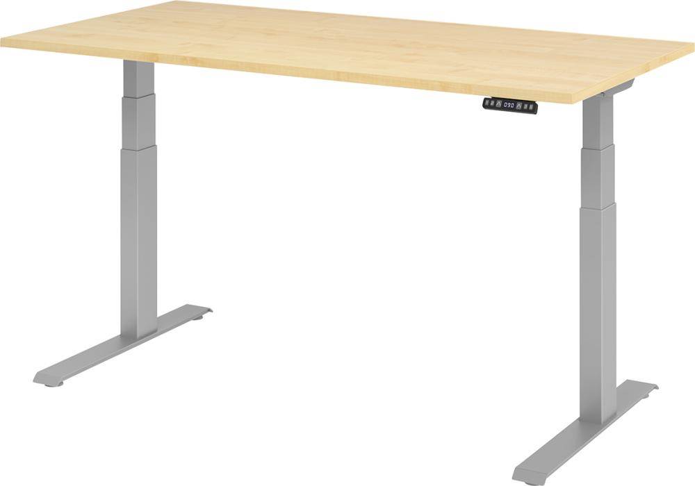 Produktbild Hammerbacher Schreibtisch höhenverstellbar 1600 x 800 x 640 bis 1290 mm Platte Ahorn