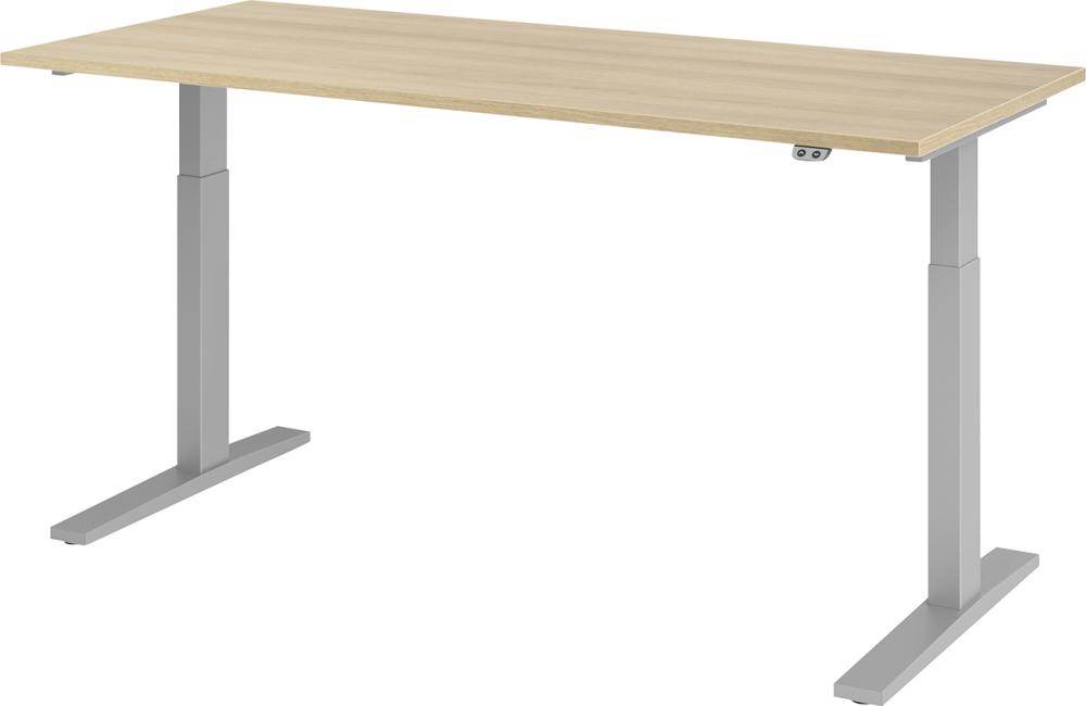 Produktbild Hammerbacher Schreibtisch höhenverstellbar 1800 x 800 x 700 bis 1200 mm Platte Eiche