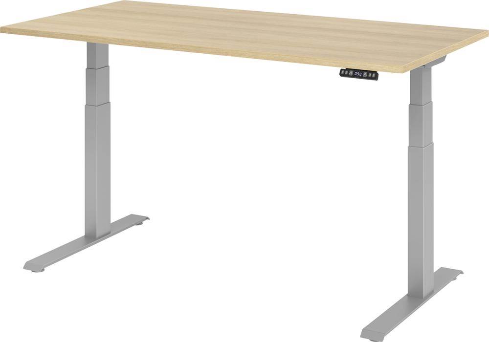 Produktbild Hammerbacher Schreibtisch höhenverstellbar 1600 x 800 x 640 bis 1290 mm Platte Eiche