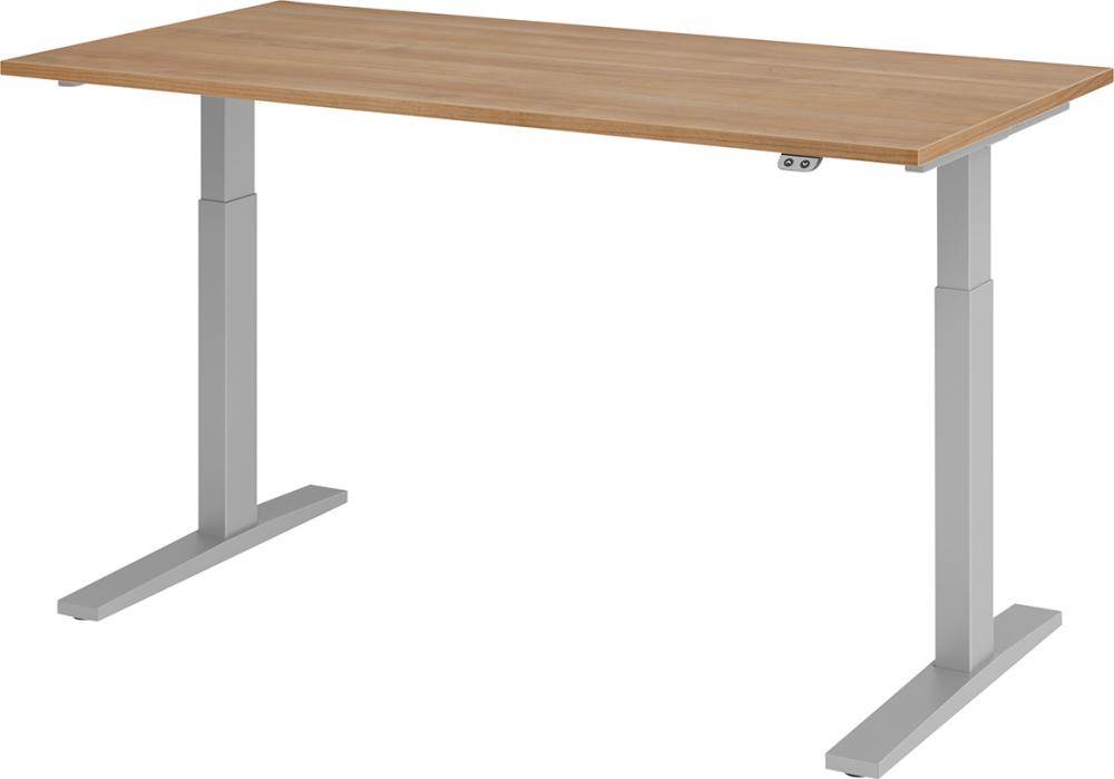Produktbild Hammerbacher Schreibtisch XMKA16 160 x 80 cm Platte Nußbaum 25 mm dick ABS Dickkante