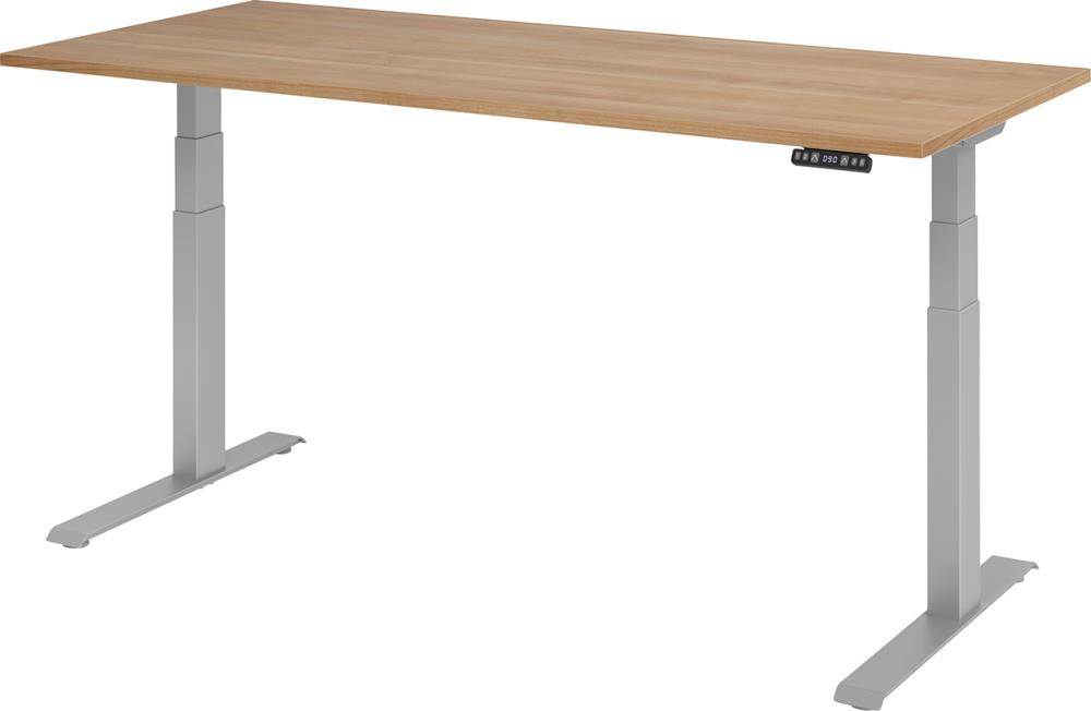 Produktbild Hammerbacher Schreibtisch XDKB19 180 x 80 cm höhenverstellbar Platte Nußbaum 25 mm
