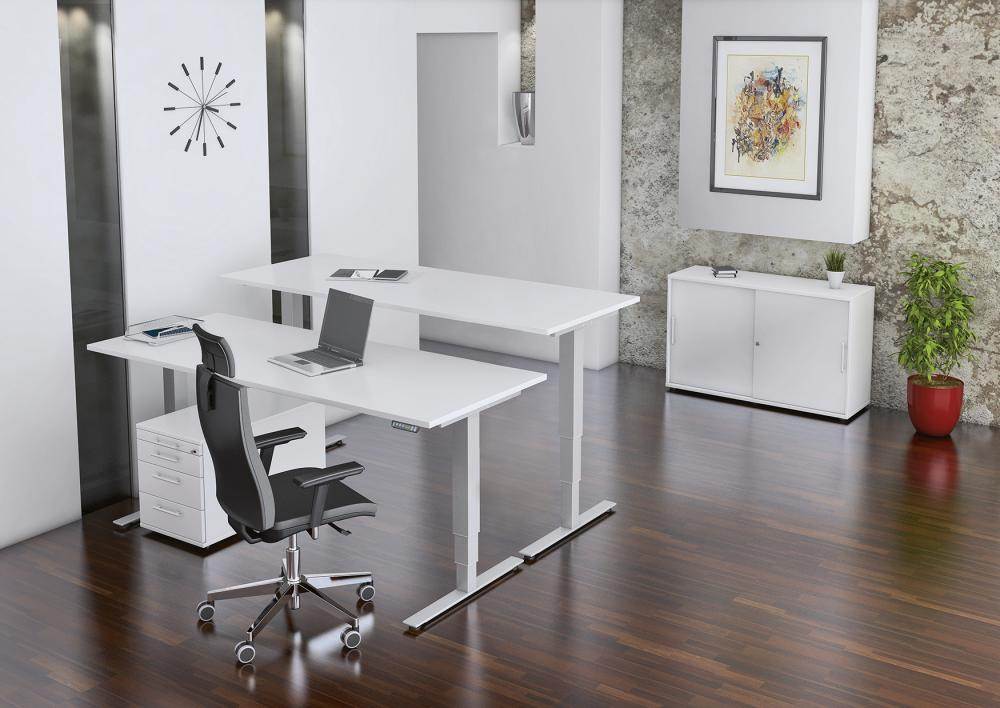 Produktbild Hammerbacher Schreibtisch XMST 12 1200 x 800 mm Eiche/silber bild 4