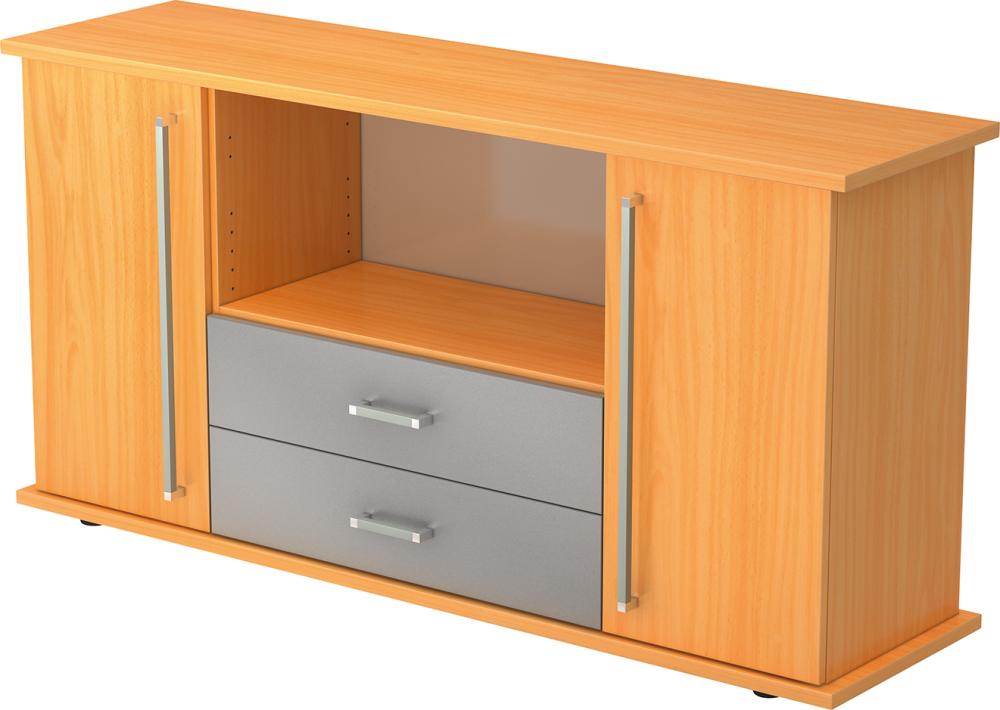 Produktbild Hammerbacher Sideboard 2 Schubladen Buche 1661 x 448 x 840 mm