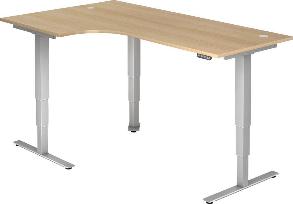 Produktbild Hammerbacher Winkelschreibtisch XDSM82 200 x 120 cm Platte Eiche 25 mm dick ABS Dickkante