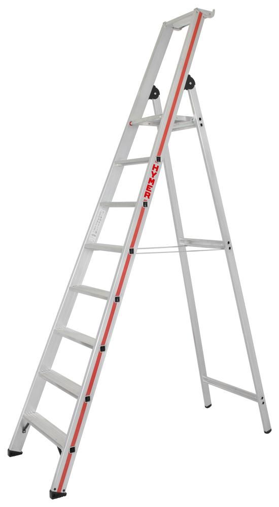 Produktbild Hymer Stufenstehleiter mit Plattform 250 x 250 mm 8 Stufen