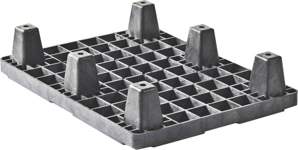 Produktbild Halbpalette Kunststoff durchbrochen 800x600x143 mm Traglast 500 kg bild 2