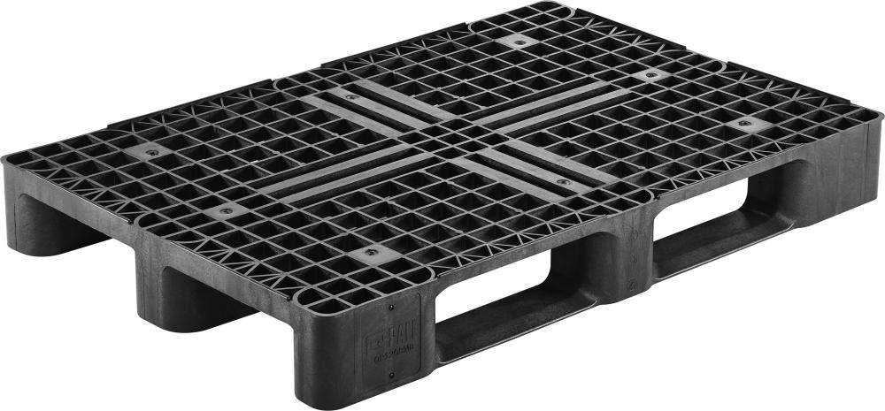 Produktbild Halbpalette Kunststoff durchbrochen 1200x800x145 mm Traglast 1250 kg