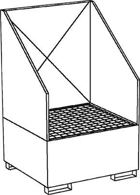 Produktbild Lacont Auffangwanne WSP KTC SSS 1300 x 1360 x 2245 mm feuerverzinkt