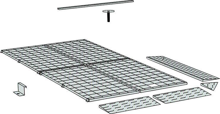 Produktbild Lacont Bodenelement Stahl verzinkt 1350 x 1400 x 78 mm bild 2