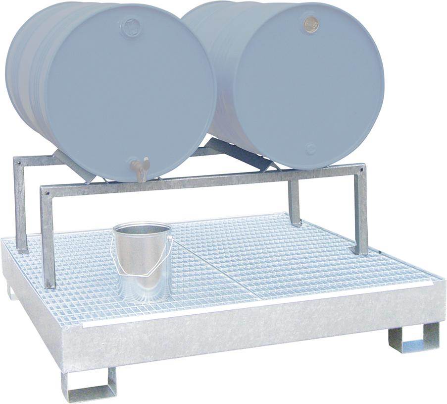 Produktbild Lacont Fassbock Stahl feuerverzinkt für 2 Fässer a 200 Liter