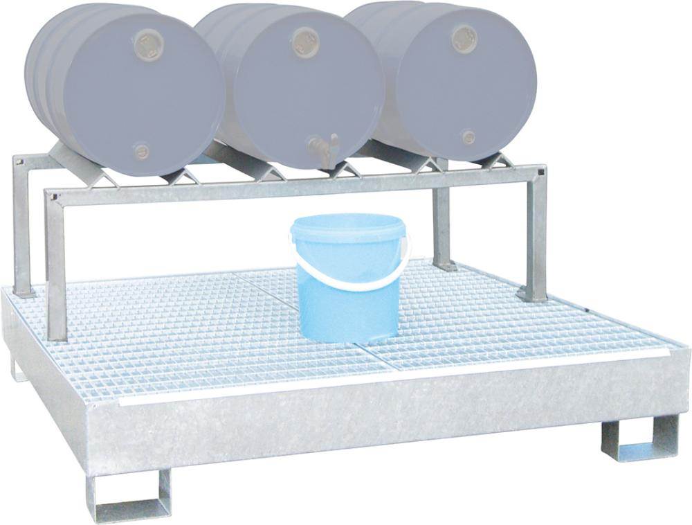 Produktbild Lacont Fassbock Stahl feuerverzinkt für 3 Fässer a 60 Liter