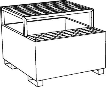 Produktbild Lacont Auffangwanne mit Abfüllbock 1300 x 1360 x 1070 mm