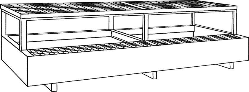 Produktbild Lacont Auffangwanne Abfüllbock 2620 x 1400 x 745 mm feuerverzinkt
