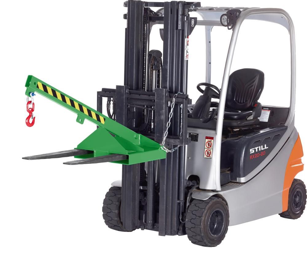 Produktbild RR Lastarm RLH 1 bis 1000 kg 25 grad Neigung RAL 6018 gelbgrün bild 3