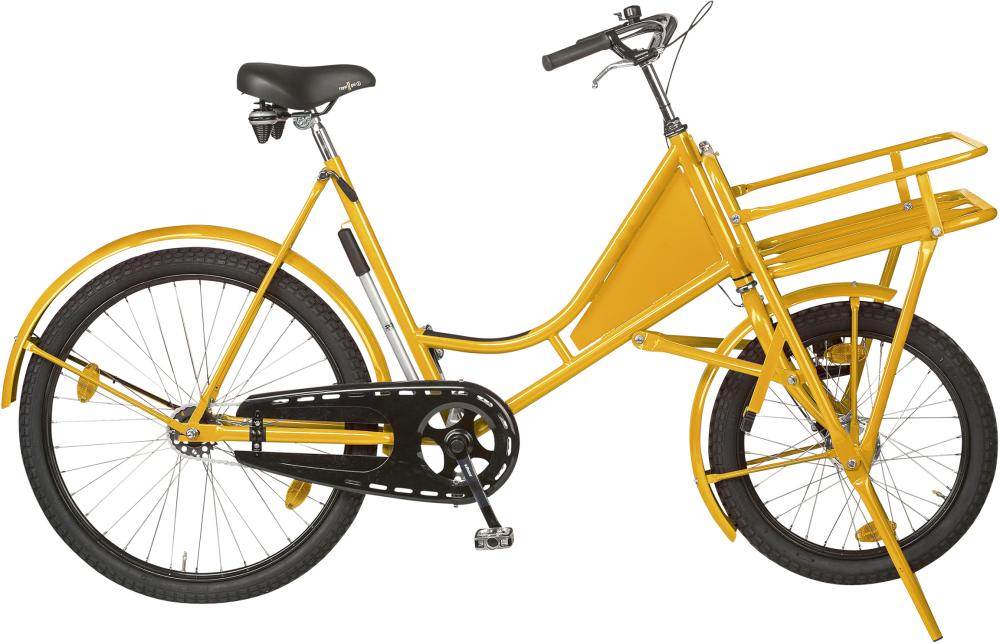Produktbild Lindner Lastenfahrrad Classic gelb mit Lastenträger 50kg