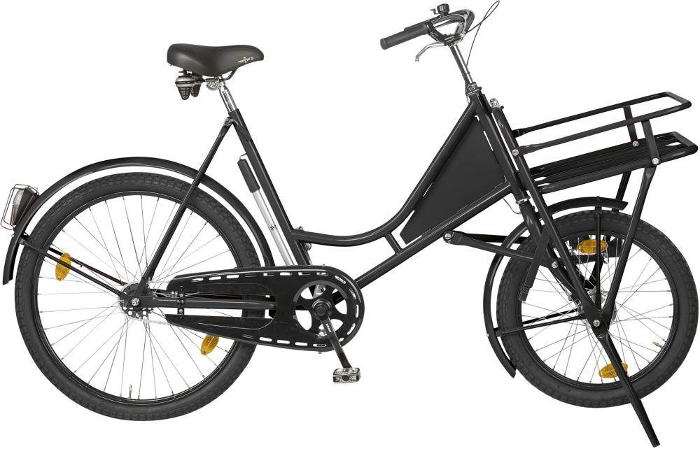 Produktbild Lindner Lastenfahrrad Classic schwarz mit Beleuchtung und Lastenträger 50kg
