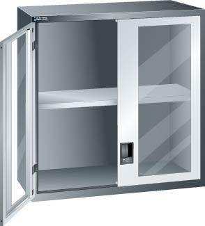 Produktbild Lista Aufsatzschrank mit Flügeltüren lichtgrau 54x36E 1000x1023x725mm