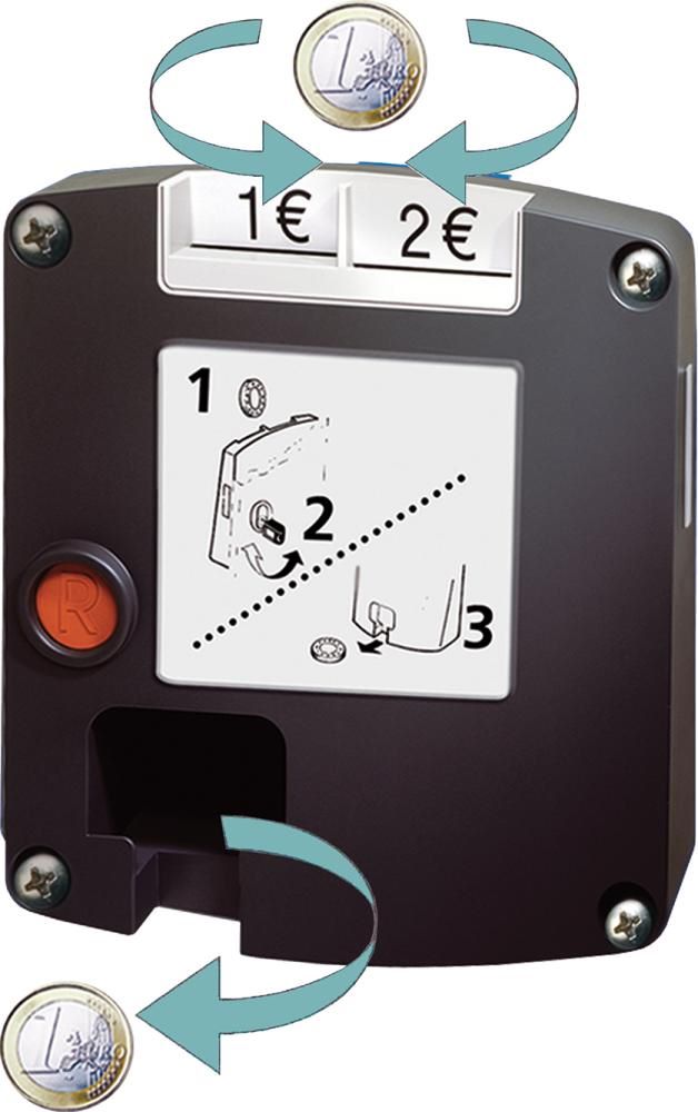 Produktbild Lista E-Bike-Ladestation Münzpfandschloss Safe-O- Mat 600 x 500 x 2095 / 2000 mm bild 2