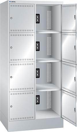 Produktbild Lista Akku Ladeschrank 2 x 4 Fächer Energieleiste 810 x 585 x 1790 mm