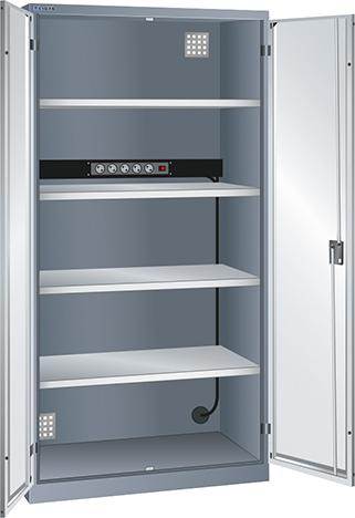 Produktbild Lista Akku Ladeschrank Flügeltüren 1000 x 580 x 1950 mm Energieleiste