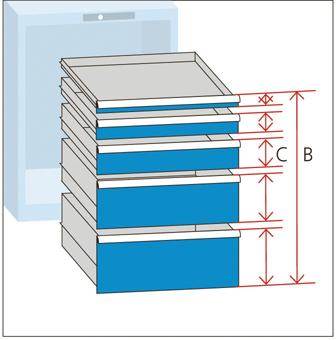 Produktbild Lista Schublade 36x36E Tragkraft 200kg Fronthöhe 150mm lichtgrau bild 2