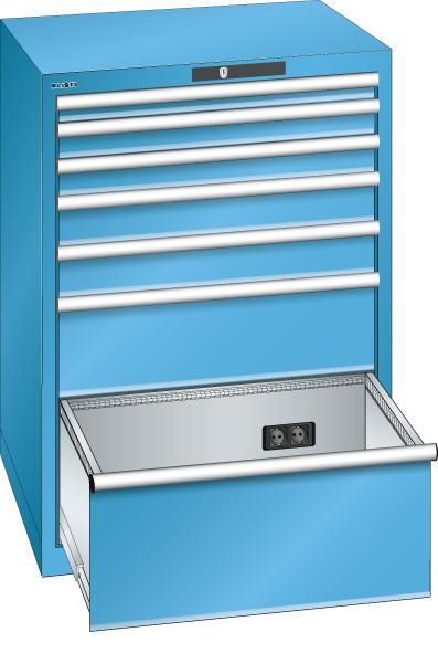 Produktbild Lista Schubladenschrank 36 x 36 E 2 x 230 V Steckdosen 717 x 725 x 1000 mm