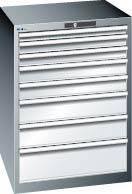 Produktbild Lista Schubladenschrank grau metallic Höhe 1000mm 8 Schubladen