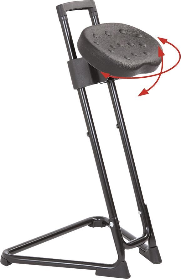 Produktbild Lotz ESD-Stehhilfe lichtgrau Sitzhöhenverstellung 600 – 850 mm