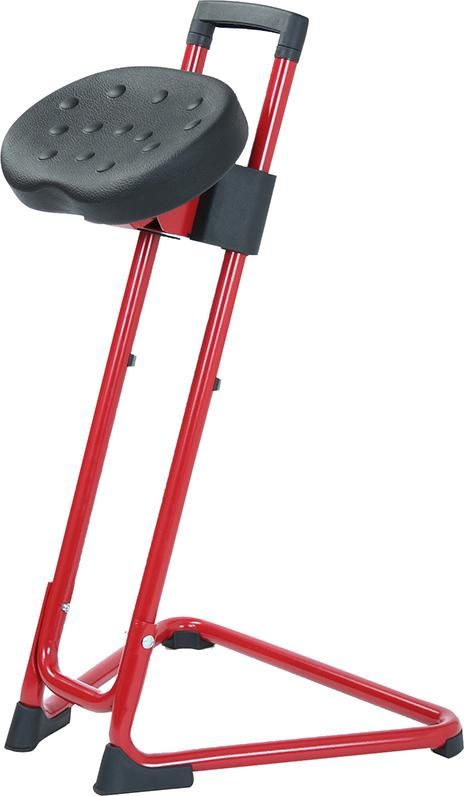 Produktbild Lotz ESD-Stehhilfe rot Sitzhöhenverstellung 600 – 850 mm für Personen bis 110 kg
